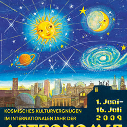 Heimspiel Astronomie | A2 Folder-Plakat, Layout, Grafiken, Reinzeichnung