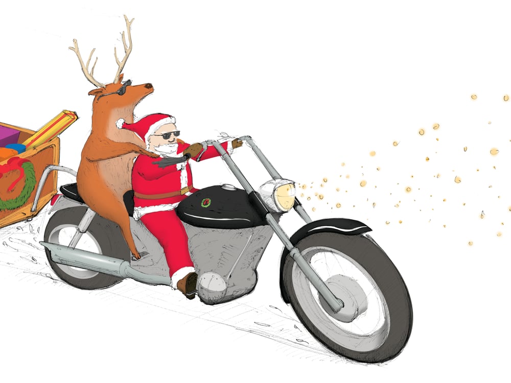 Zeichnung für Weihnachtskarte, Winter 1024