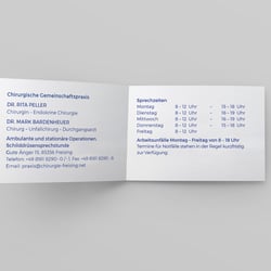 Visitenkarte Klappkarte Innenansicht