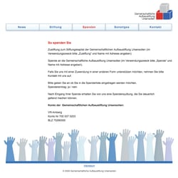 Webdesign für Stiftung
