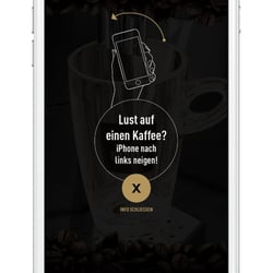 Smartphone App für einen Kaffeehersteller, Mockup