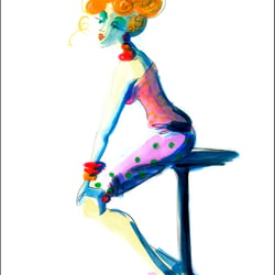 Fashion illustration, watercolour and pencil
