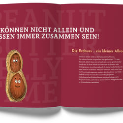 Die kleinen geschmackvollen Erdnüsse.