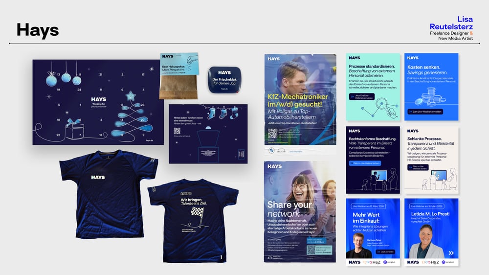 Hays PPT Präsentationen/Vorlagen • Printmedien  Marketing Assets • Werbegeschenke • Layout White Papers • CD-Anpassung Dokument