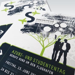 Veranstaltungsdesign für Flughafen Stuttgart | Logo- + Corporate-Entwickling, Printmedien