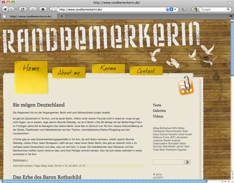 Randbemerkerin – Webseite / Blog