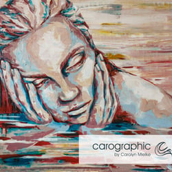 Porträt Pop Art Malerei von Carolyn Mielke carographic Kunst bunte Gesichter
