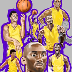 L.A. Lakers Season 2015-2016 Posterkomposition