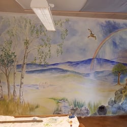 Wandgestaltung in einer Schule