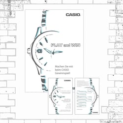 Design für Casio Gewinnspiel-Plakat und Postkarte
