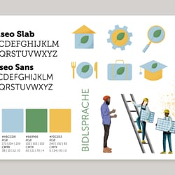 Typografie, Farbwelt und Bildsprache