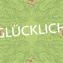 Karte „GLÜCKLICH“