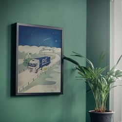 Gestaltung eines limitierten Kunstdrucks für die Firma PE Automotive
