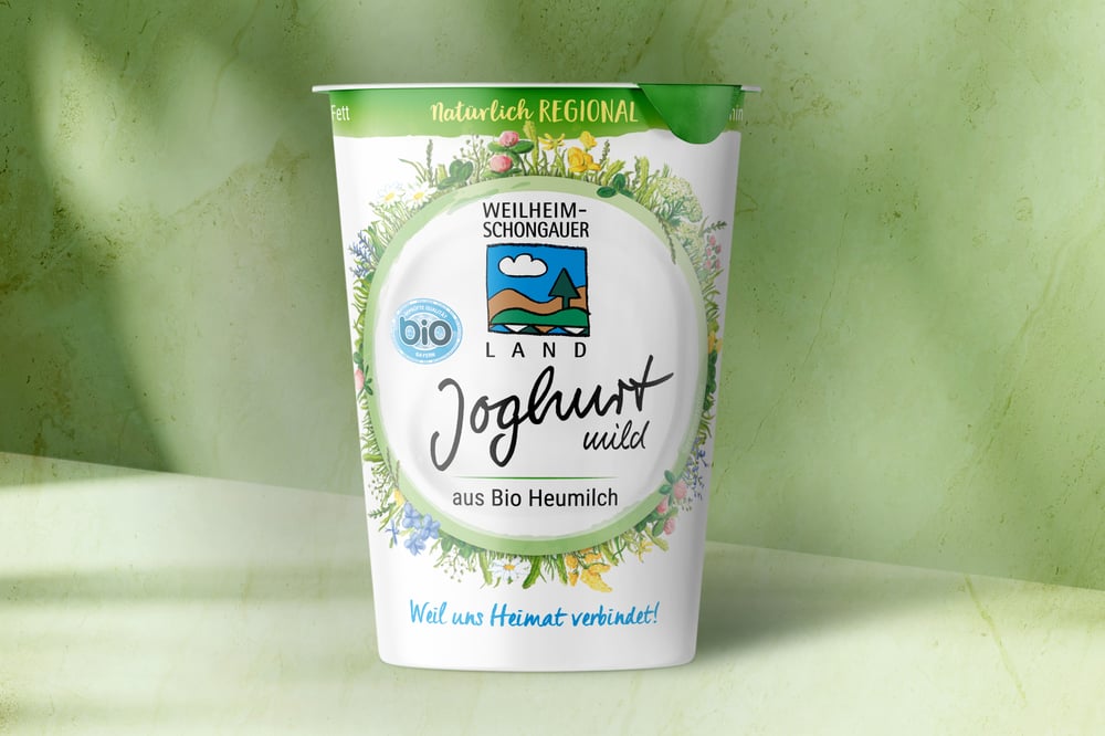 Redesign: Unser Land – Bio Heumilch Joghurt