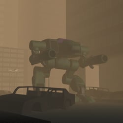 Animierter Mech