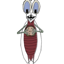 burger and insect