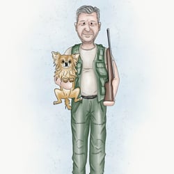 Jäger und Hund