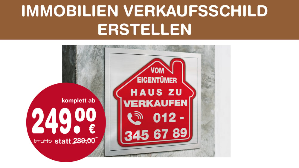 Immobilien-Verkaufsschild erstellen | Layout gestalten