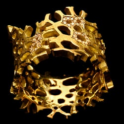Water Ring, 750/- Gelbgold, Brillanten