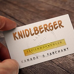 Visitenkarten Design  hier für Ferienwohnungen Michael Knidlberger