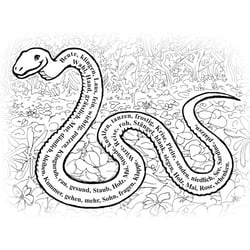 Illustration »Wörter-Boa«