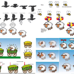 Key visuals, Charaktere, Aktionen, Animationen