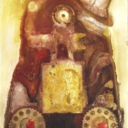 VU 29 Rädermann, Mischtechnik und Ferroprint, 53×38 cm, 2008