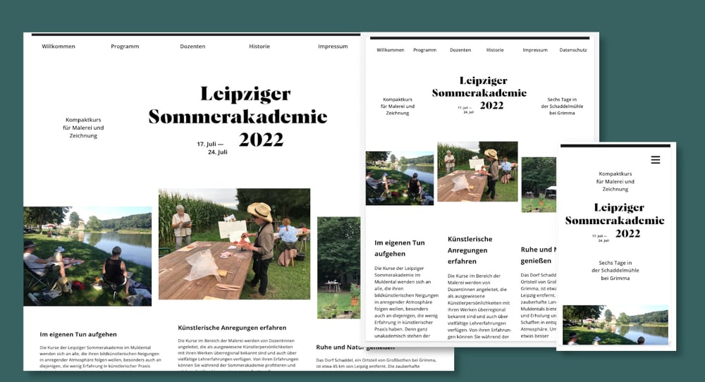 Webdesign Leipziger Sommerakademie