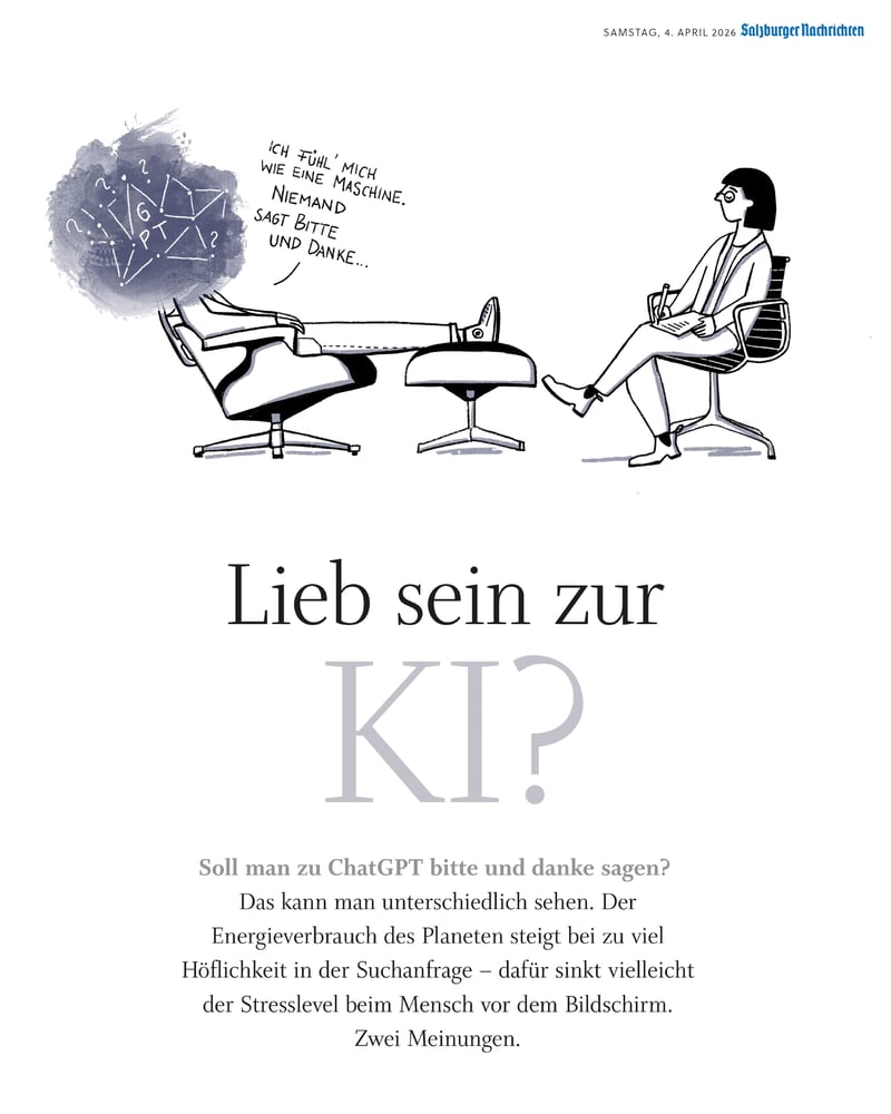 Das Gute, Illustration für Zeitungsartikel