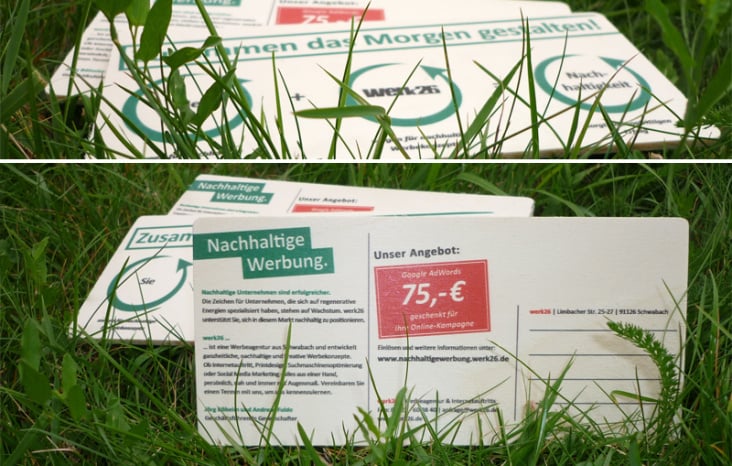 Mailing | Nachhaltigkeit auch in der Werbung
