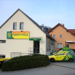 Firmengebäude Happy Pizza – Giebelseite