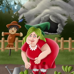 Illustration aus dem Kinderbuch „Griselda Grausekinn“ von Dominik F. Hofmann