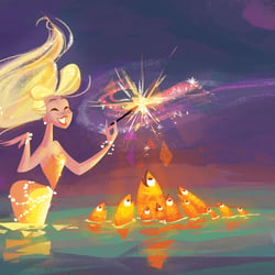 Fish Fairy Kinderbuchillustration