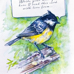 Ink & Wash Illustration Postkarte