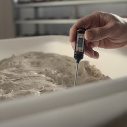 the dough is being prepared