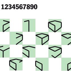 Fontdesign: ’Quader‘ – Zahlen
