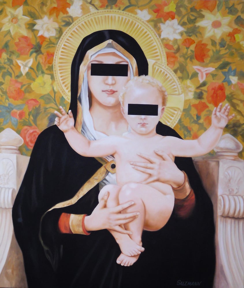 Madonna, freie Arbeit, Acryl/Leinwand, 120 cm x 140 cm