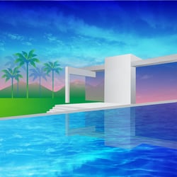 cover pool blue
