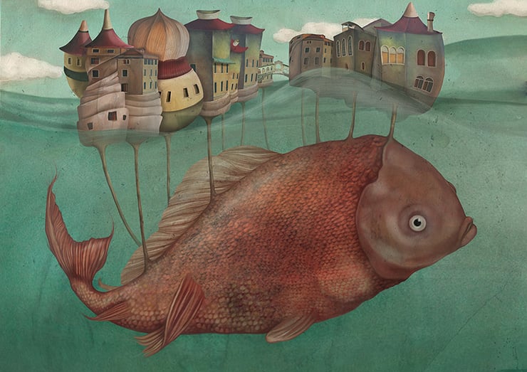 „Das Geheimnis von Venedig“, Illustrationsserie für Ausstellung