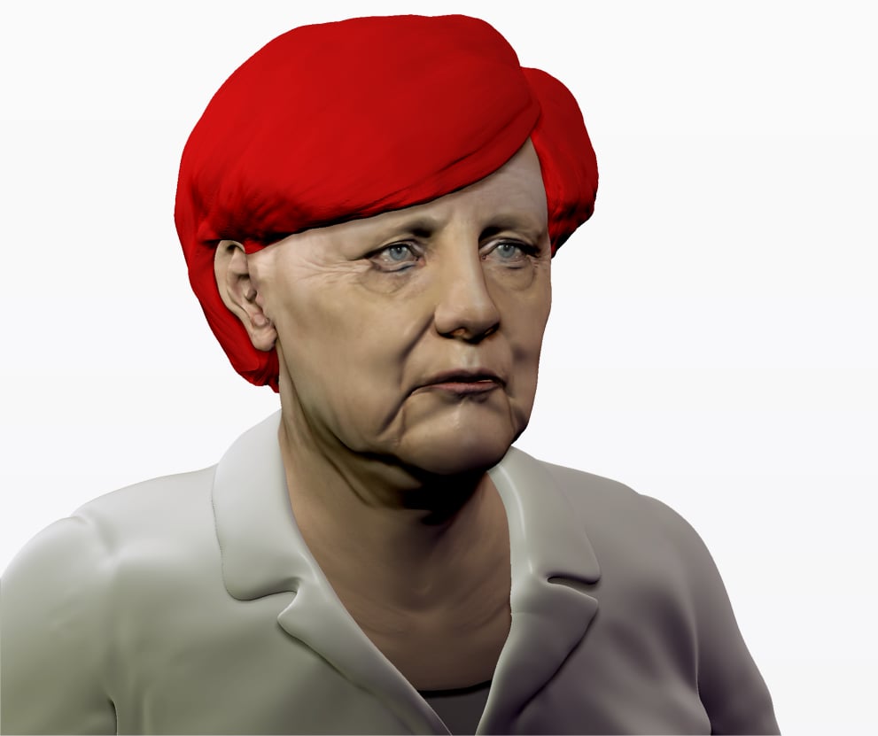 3D Modell von Angela Merkel