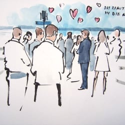 Luftballons bei der hochzeit