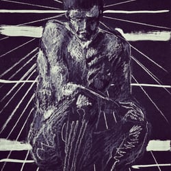 Male Nude Sqatting