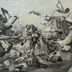 Der Taubenfütterer
