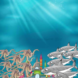 Kinderbuchillustrationen für Puckerl und der Zauberwortschatz, Kinderbuchillustrationen, Unterwasserwelt