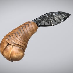 Obsidian knife. 3D Prop