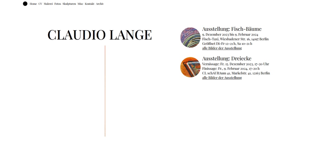 Website Claudio Lange