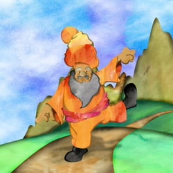 Subway Wizard (Children’s illustration using scanned images of watercolor paintings.)