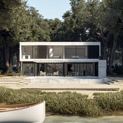 Einfamilienhaus am Wasser – Rückseite
