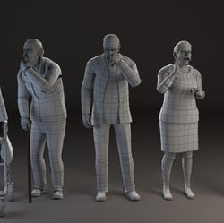 3D-Characters Wireframe