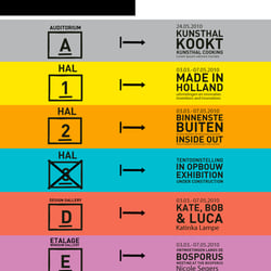 Kunsthal Rotterdam Signage System – Poster with reference to signage in space / exhibition spaces